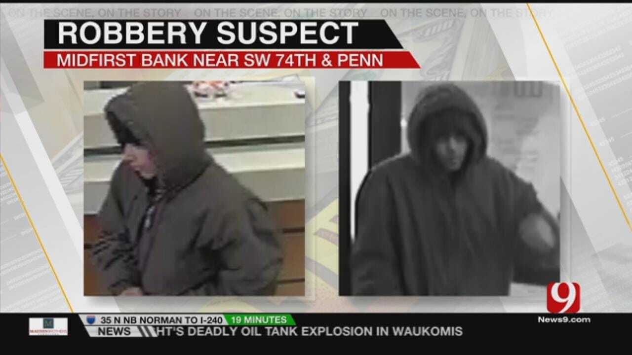 OKC Police Search For Bank Robbery Suspect
