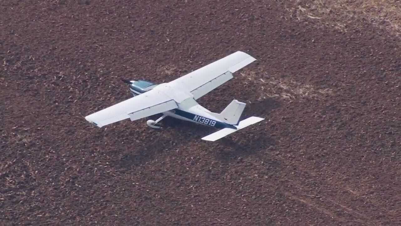 Pilot Makes Forced Landing In Field Near Cushing Airport