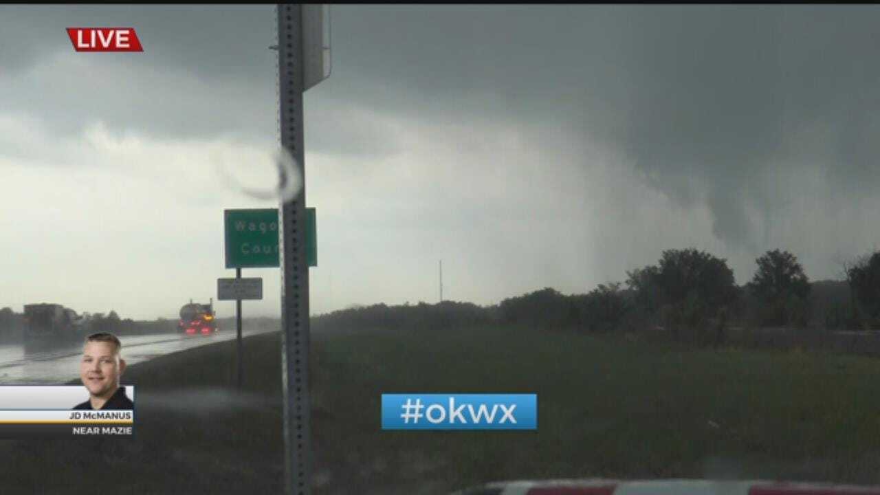 WATCH: Tornado Crosses Over Highway Near Mazie