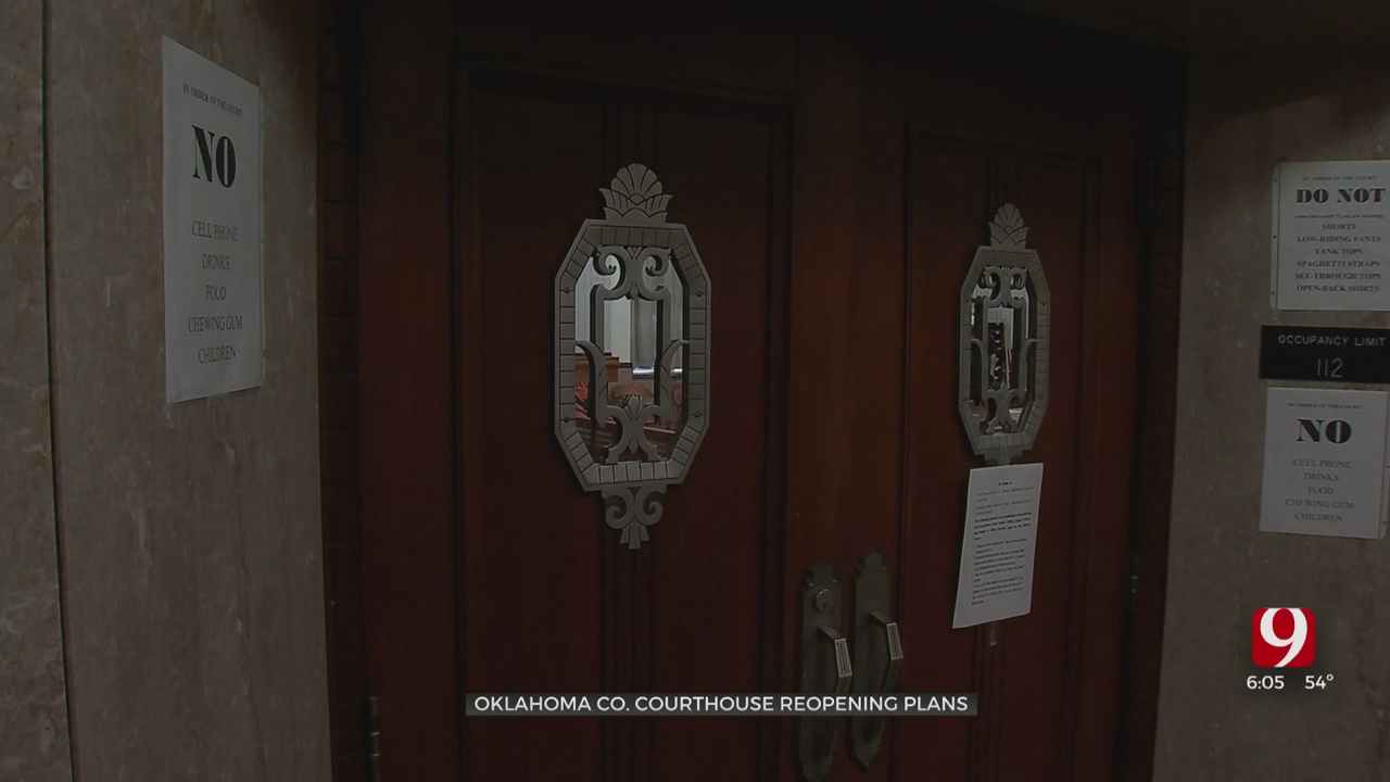 Oklahoma County Officials Prepare For Reopening Of Courthouse, Court Clerk's Office Next Week