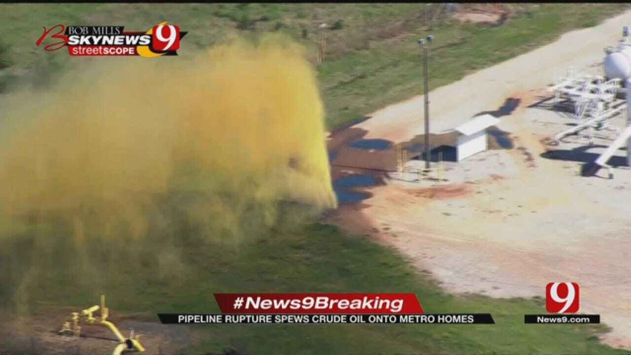 OKC Fire: Yellow Substance Spewing In NW OKC Is Crude Oil