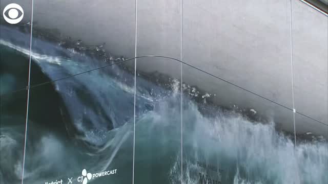  Large Art Installation Shows Realistic Crashing Waves