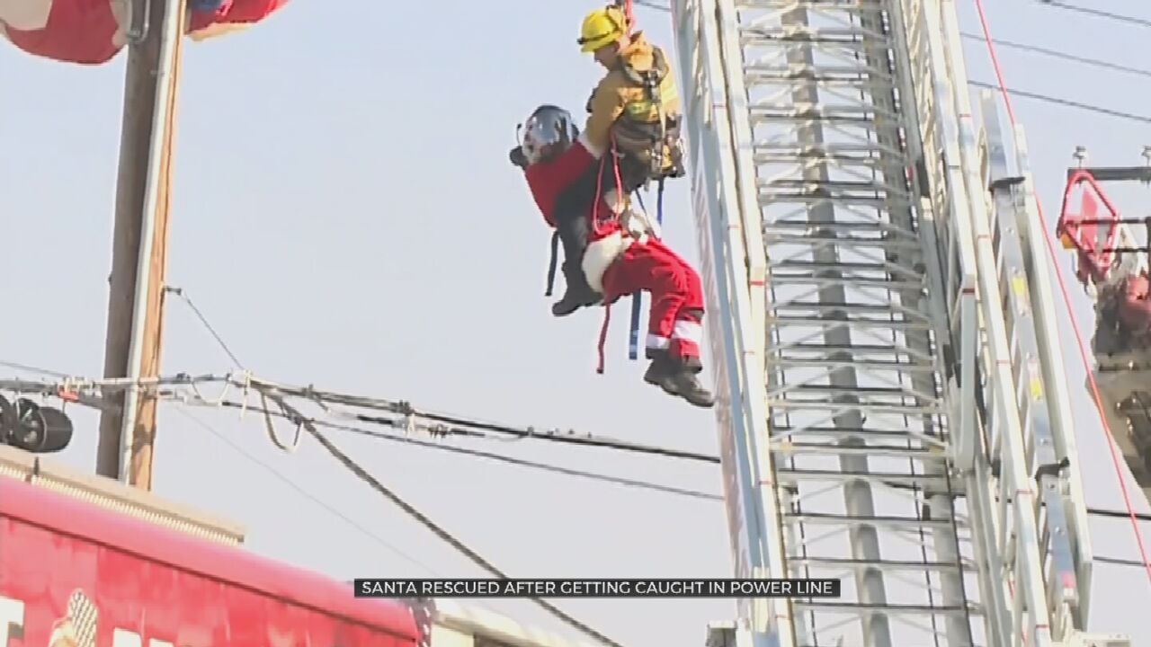 Man Dressed As Santa Rescued From Power Lines In California