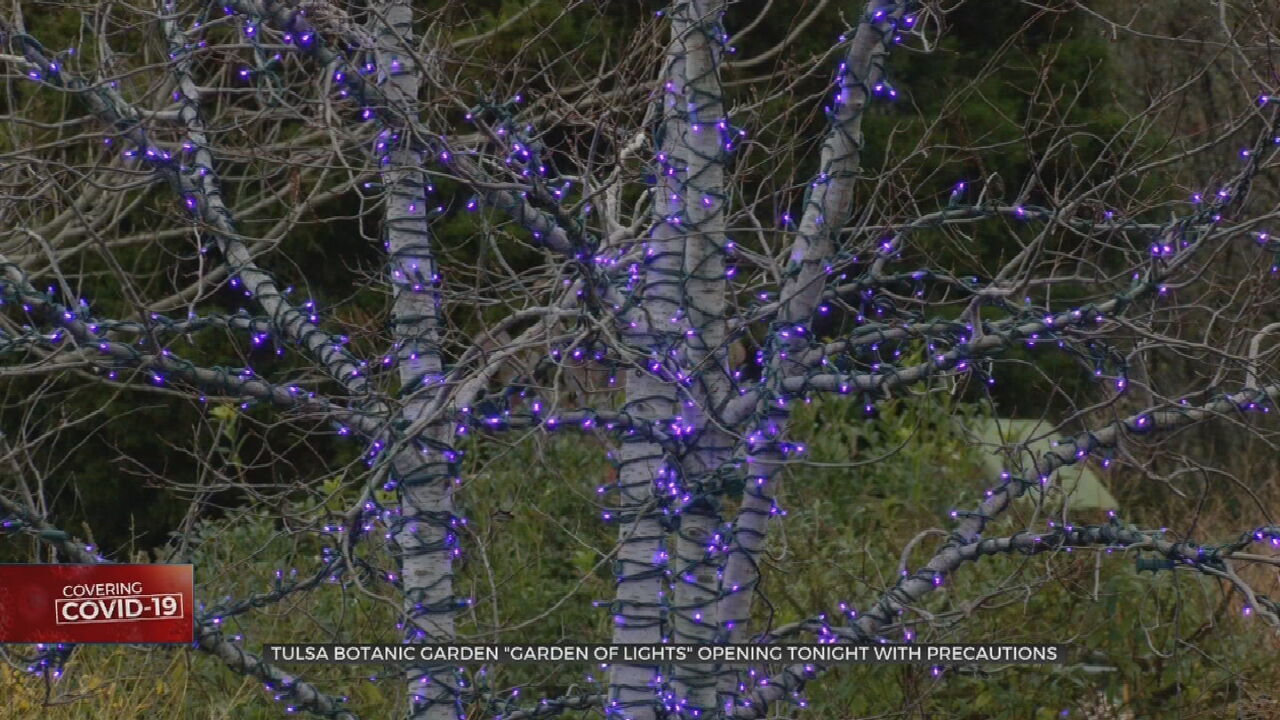 Tulsa Botanic Gardens Opens Annual 'Garden Of Lights' With COVID-19 Precautions