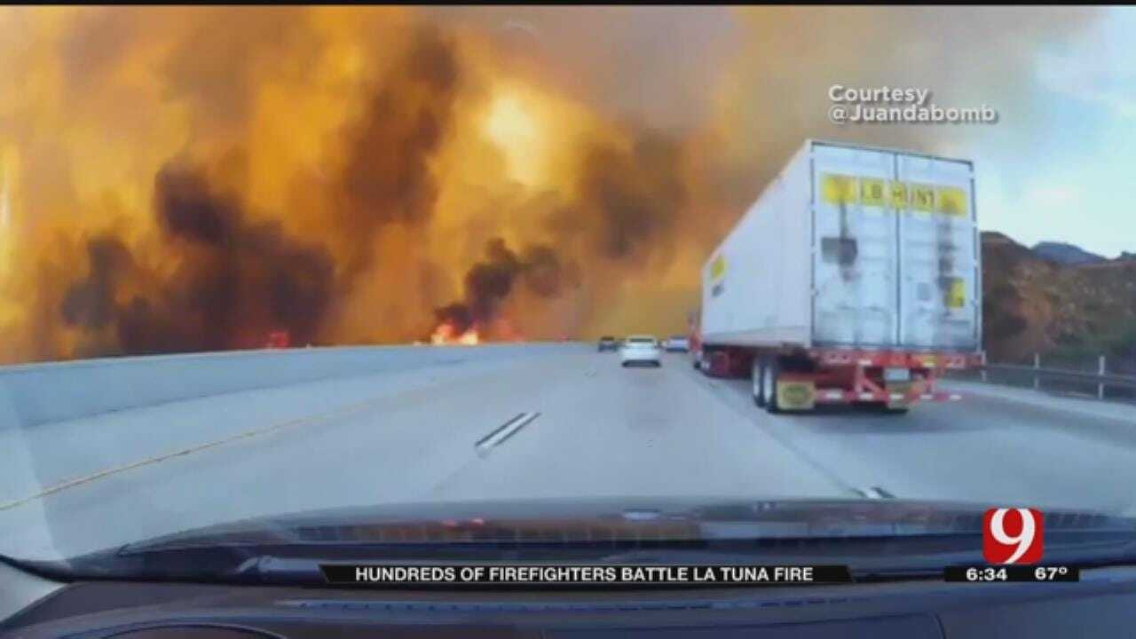 Hundreds Of Firefighters Battle La Tuna Fire