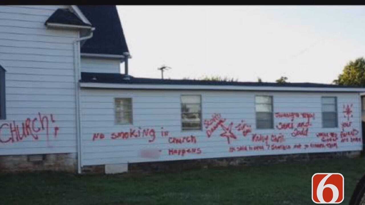 Tess Maune: One Suspect Arrested For Vandalizing Creek County Churches