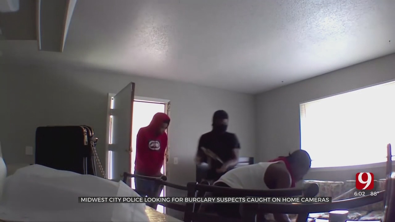 Midwest City Police Looking For Burglary Suspects Caught On Home Cameras