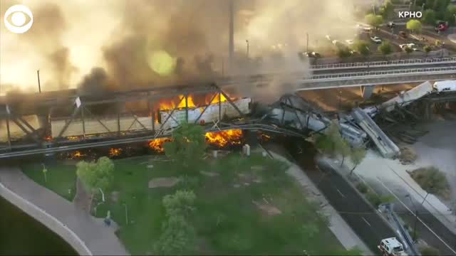 WATCH: An Aerial View Of A Bridge Collapse In Arizona