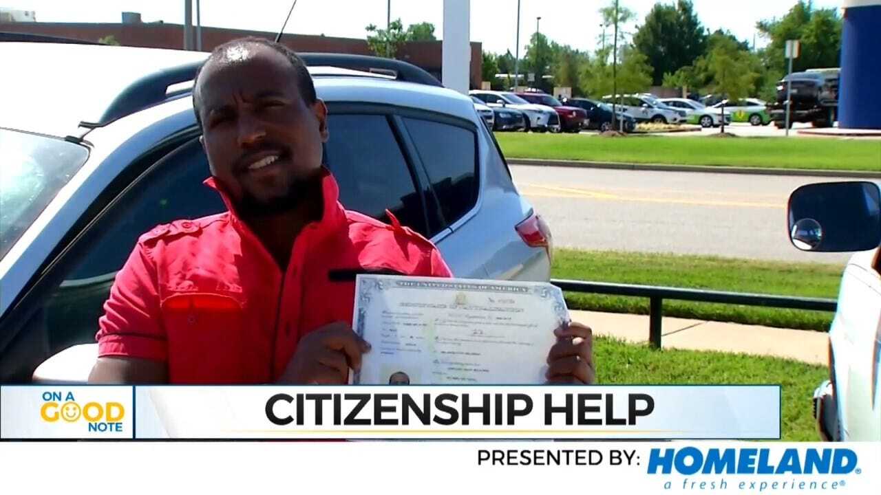 On A Good Note: Oklahoma City Officer Helps Stranded Motorist Become U.S. Citizen