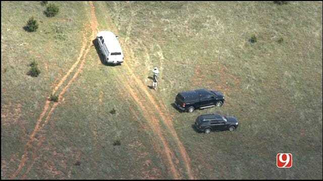 WEB EXTRA: SkyNews 9 Flies Over Investigation After Skull Found In McClain County