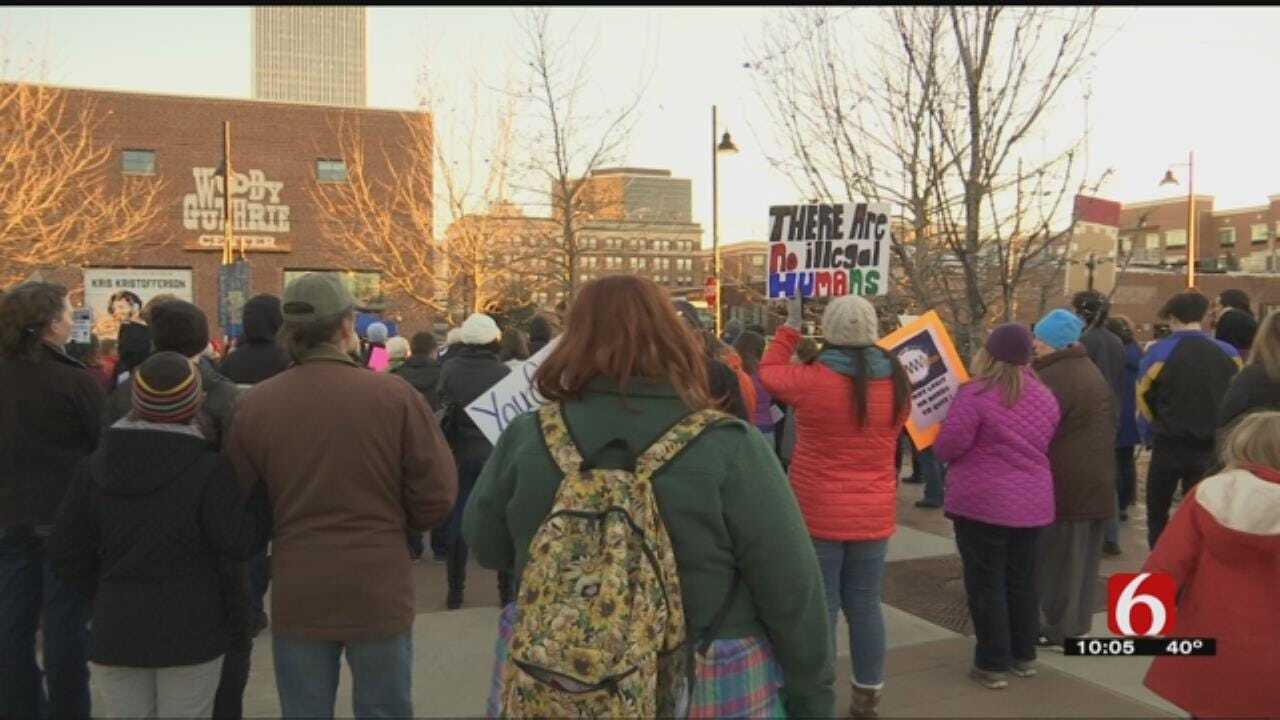Over 100 Tulsans March In Support Of Immigrant Community
