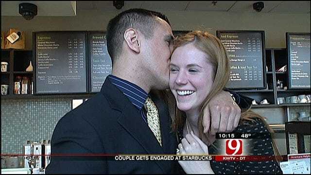 OKC Man Surprises Girlfriend With Marriage Proposal At Starbucks