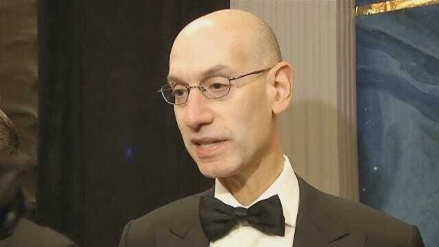 NBA Commissioner Adam Silver Talks Before Oklahoma Hall Of Fame Ceremony