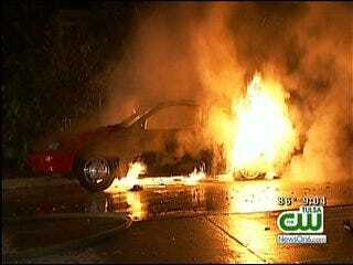 Tulsa Man Wakes To Find Car Engulfed In Flames