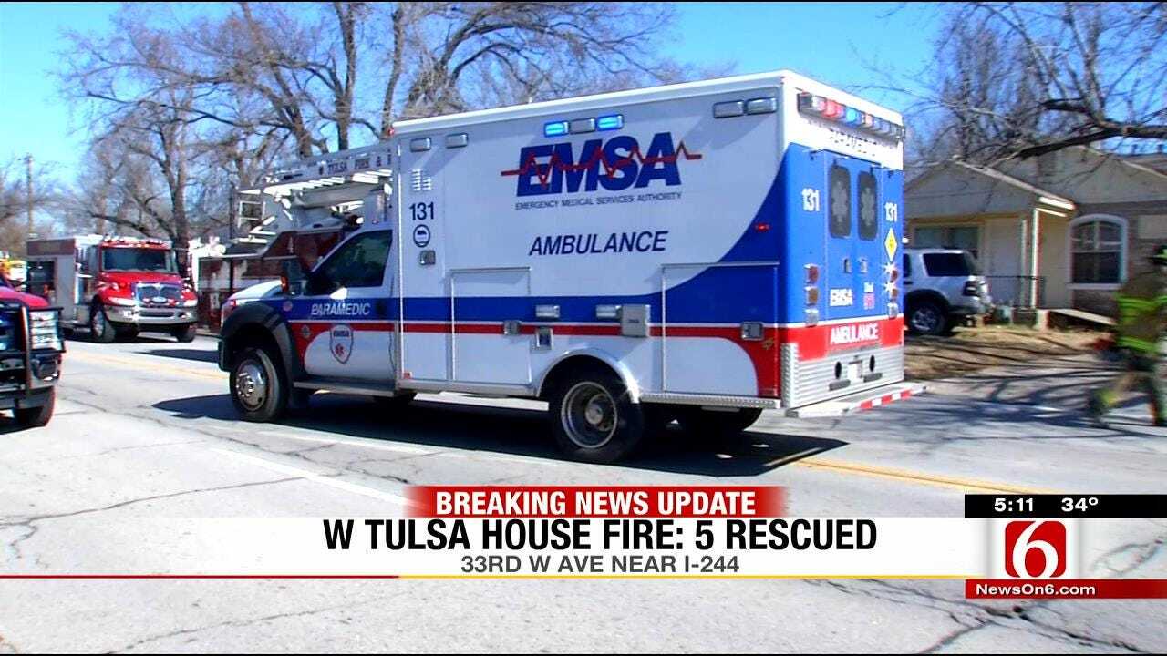 Neighbor Witnesses Tulsa Firefighters Pulling Family From Burning House