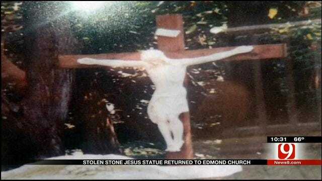 Edmond Catholics Rejoice After Jesus Statue Returned