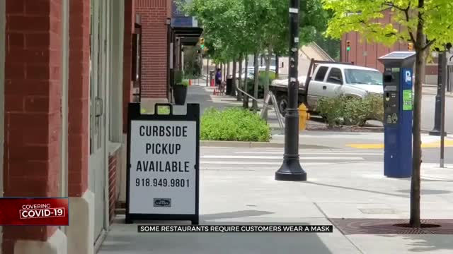 Customers React To Mask Policy At Downtown Tulsa Business