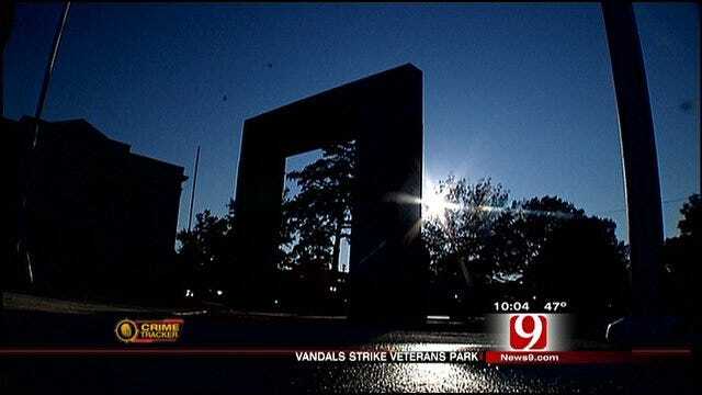 Vandals Strike Shawnee Veterans Memorial