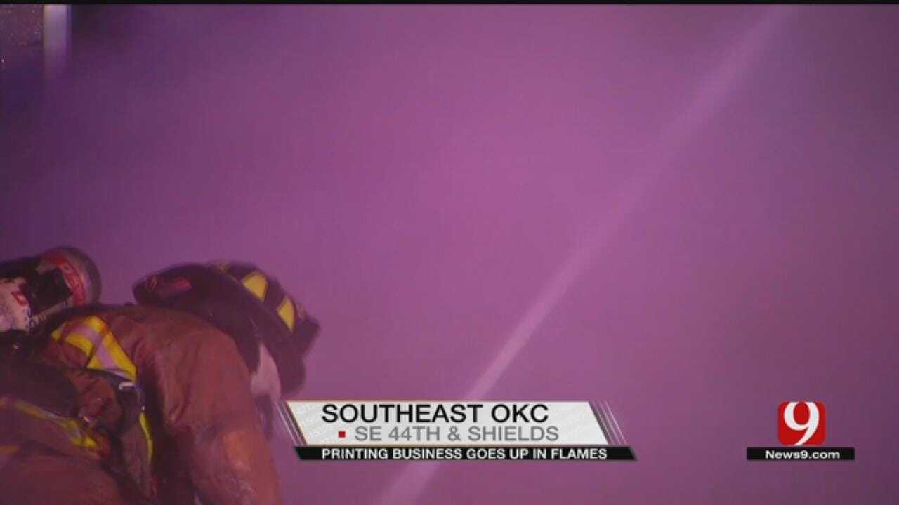 Fire Destroys Printing Business In SE OKC