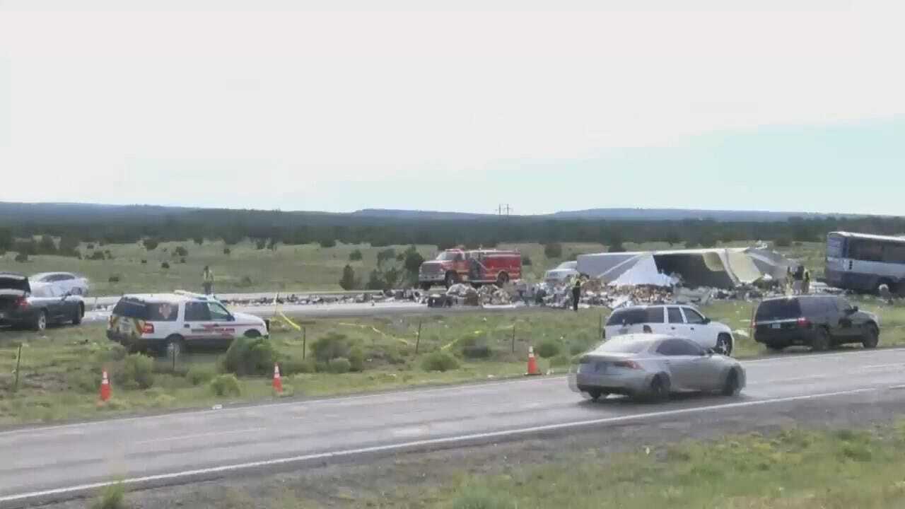 WEB EXTRA: Video From Scene Of Fatal New Mexico Bus Crash