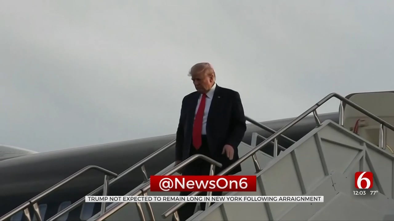 Trump Arrives In New York Ahead Of Expected Surrender, Arraignment