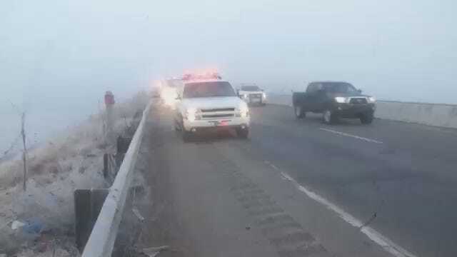 WEB EXTRA: Video From Scene Of Fatal Crash On Highway 412 At Keystone Lake Bridge