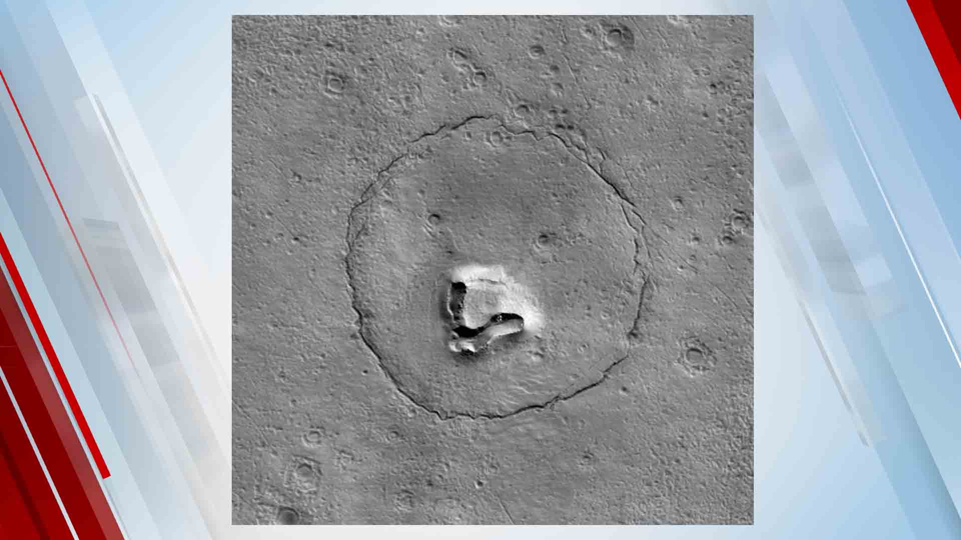 Mars Craters & Cracks Create Adorable Image Of A Teddy Bear In Latest NASA Image