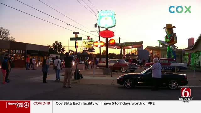 Buck Atom's Neon Sign Lights Up Route 66 In Tulsa