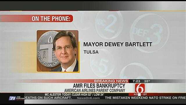 Tulsa Mayor Dewey Bartlett Reacts To AMR Bankruptcy Announcement