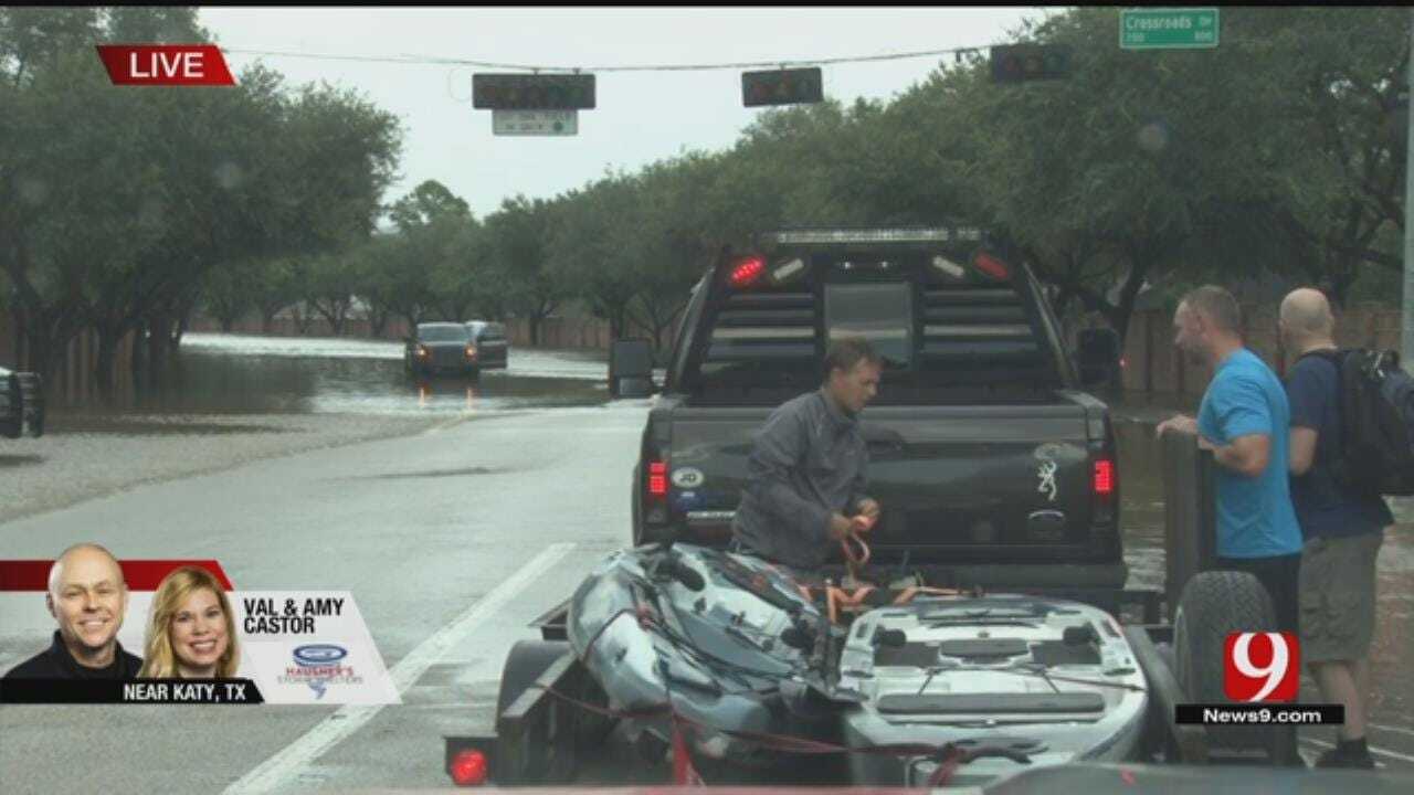 Katy Apartment Residents Flee As Flooding Rises To Second Floor