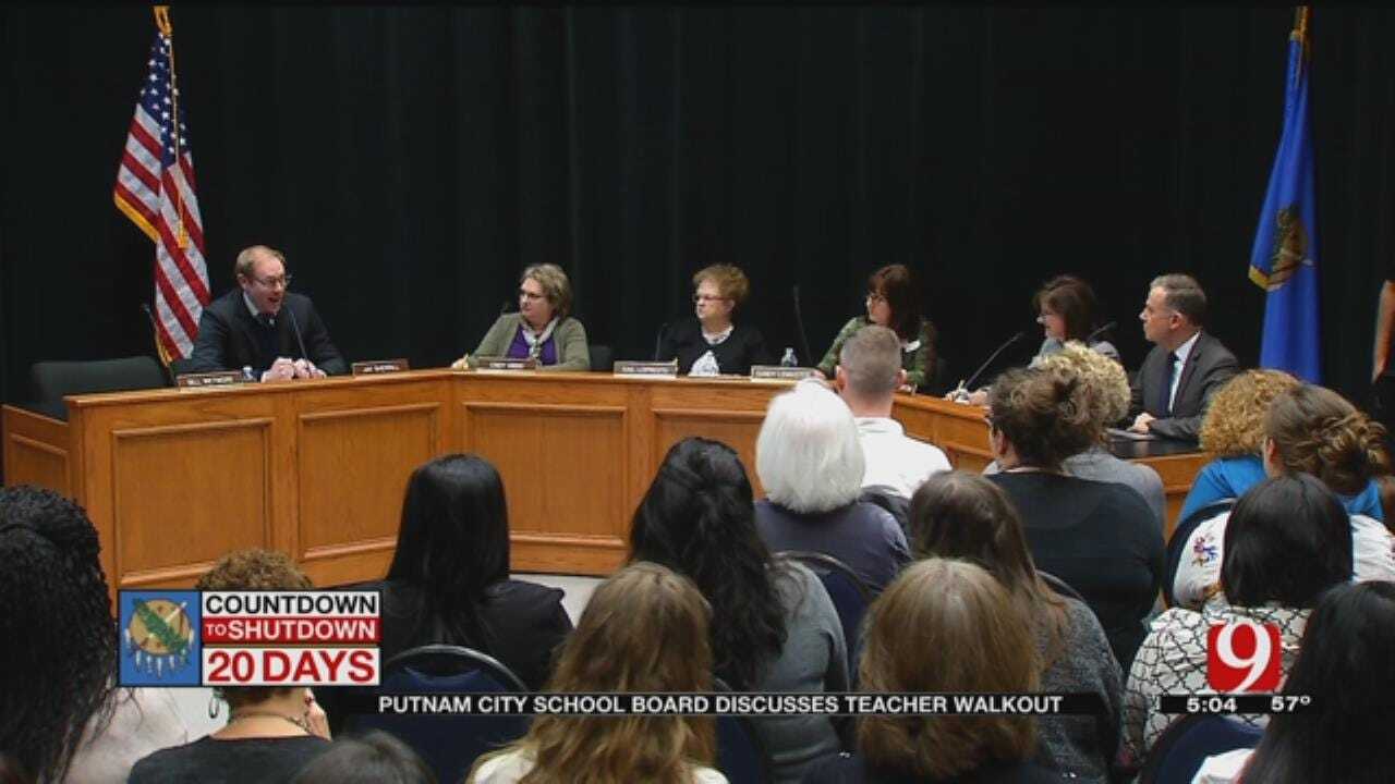 Putnam City School Board Discusses Teacher Walkout