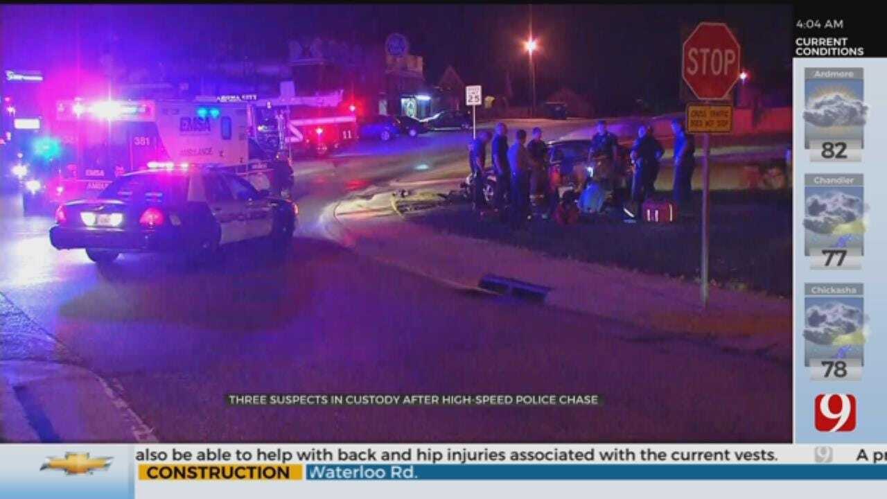 3 Suspects In Custody After High-Speed Chase Ends In NW OKC