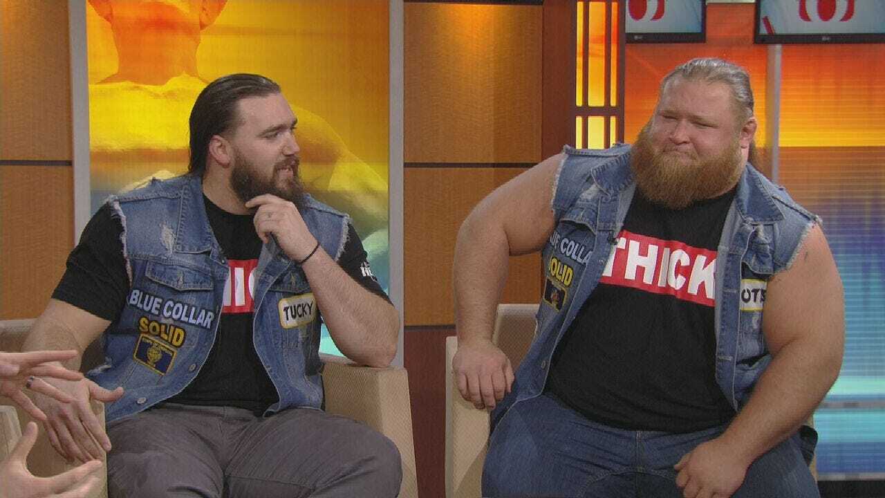 WATCH: WWE's Tag Team Heavy Machinery Stops By News On 6