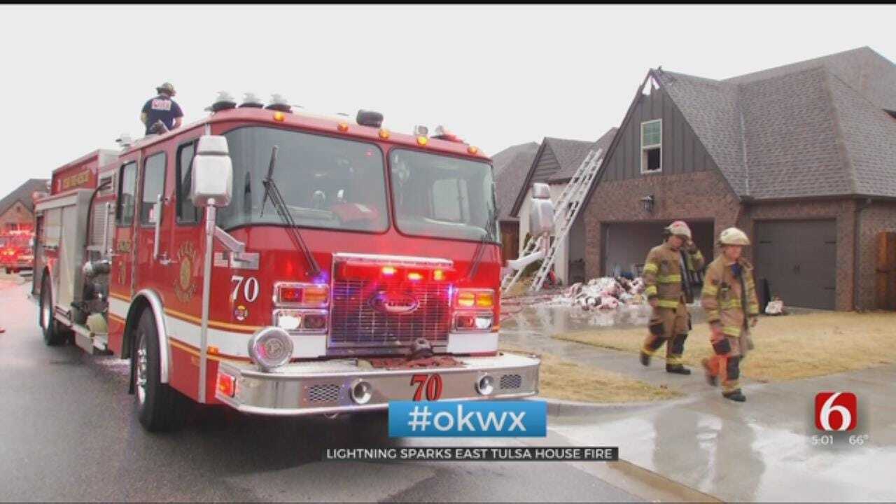 Lightning Sparks East Tulsa House Fire