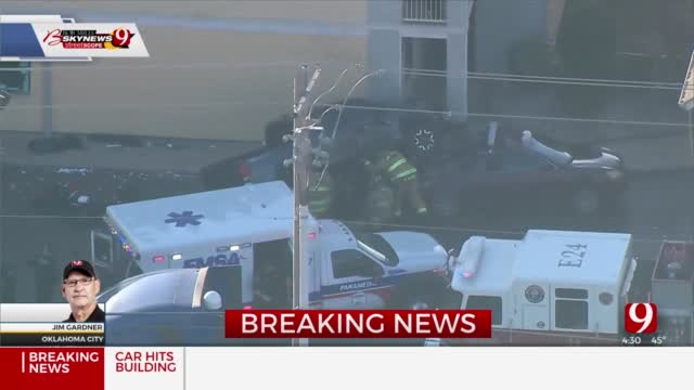 Pickup Truck Involved In Crash, Reportedly Hits OKC Motel  