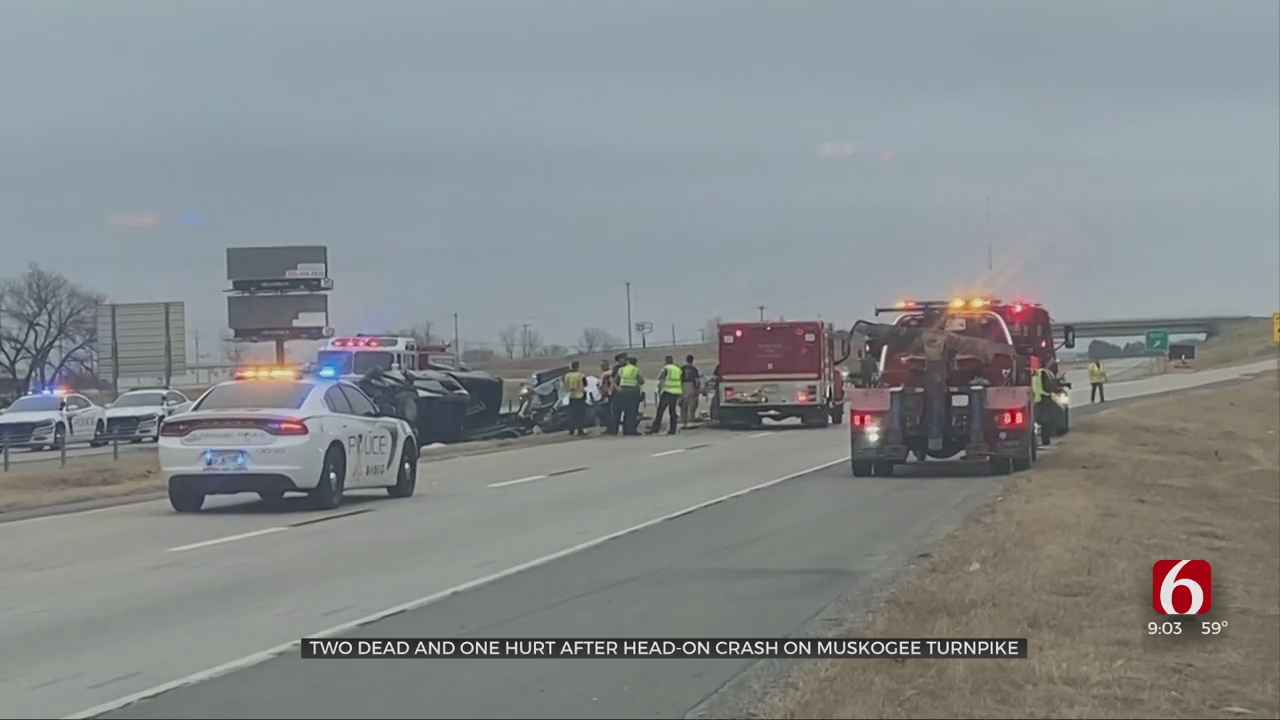Police: 2 Dead, 1 Injured In Wrong-Way Crash On Muskogee Turnpike