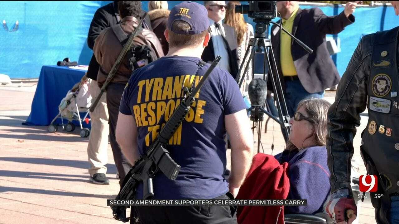 Second Amendment Supporters Celebrate Permitless Carry Law At State Capitol