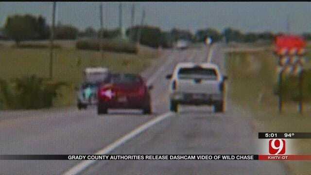 Grady Co. Authorities Release Dash Cam Video Of Wild Chase