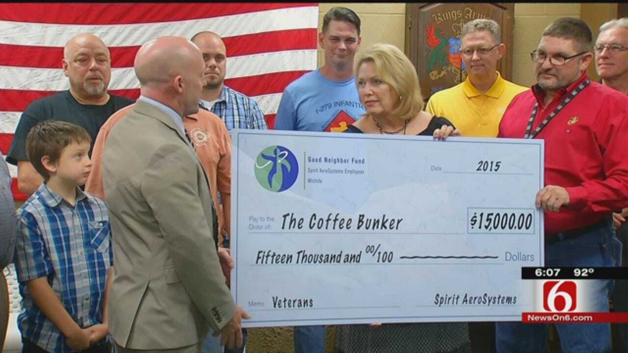 Spirit Aerosystems Donates To Tulsa Coffee Bunker Cause