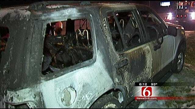 Abandoned Mattress On Tulsa Highway Sparks SUV Fire