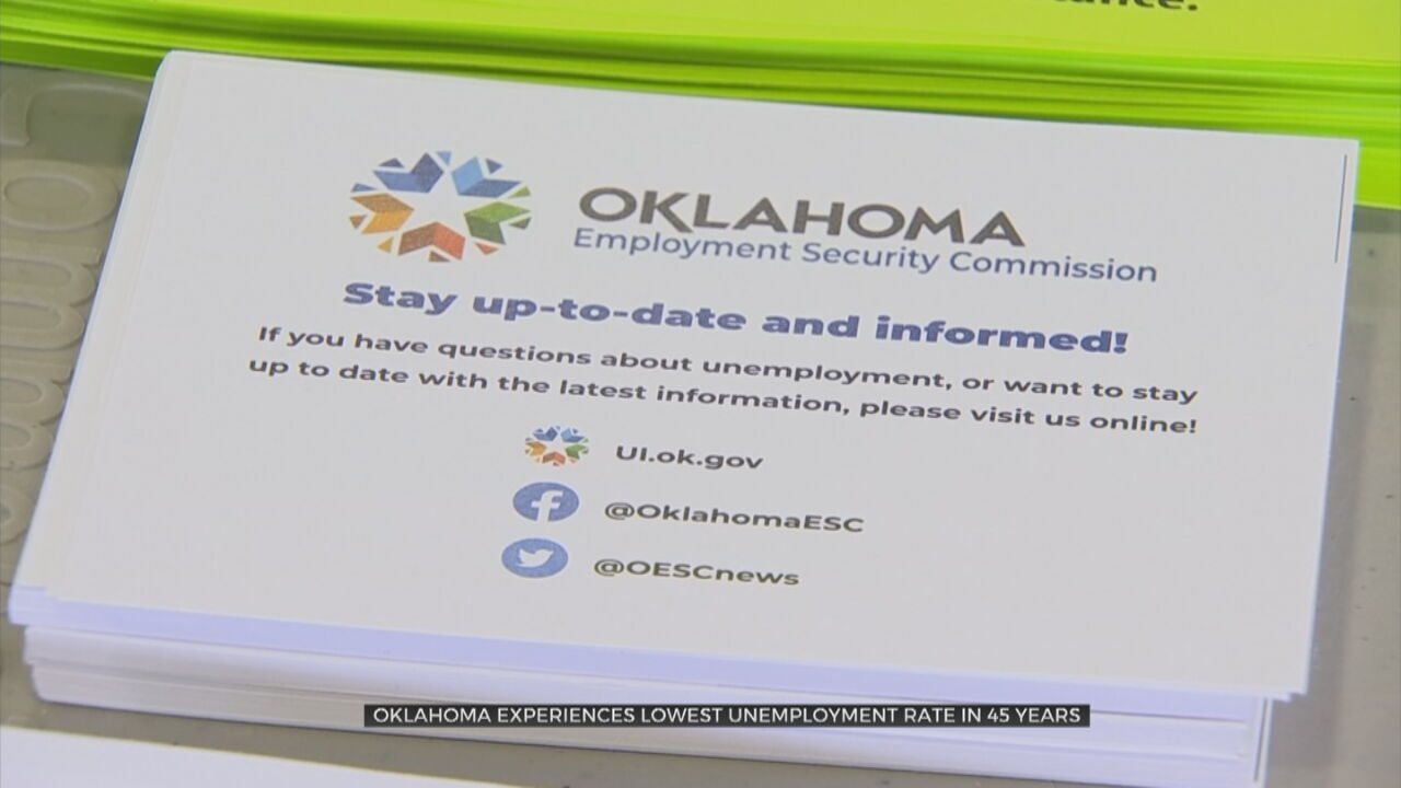 Oklahoma Experiences Lowest Unemployment Rate In 45 Years