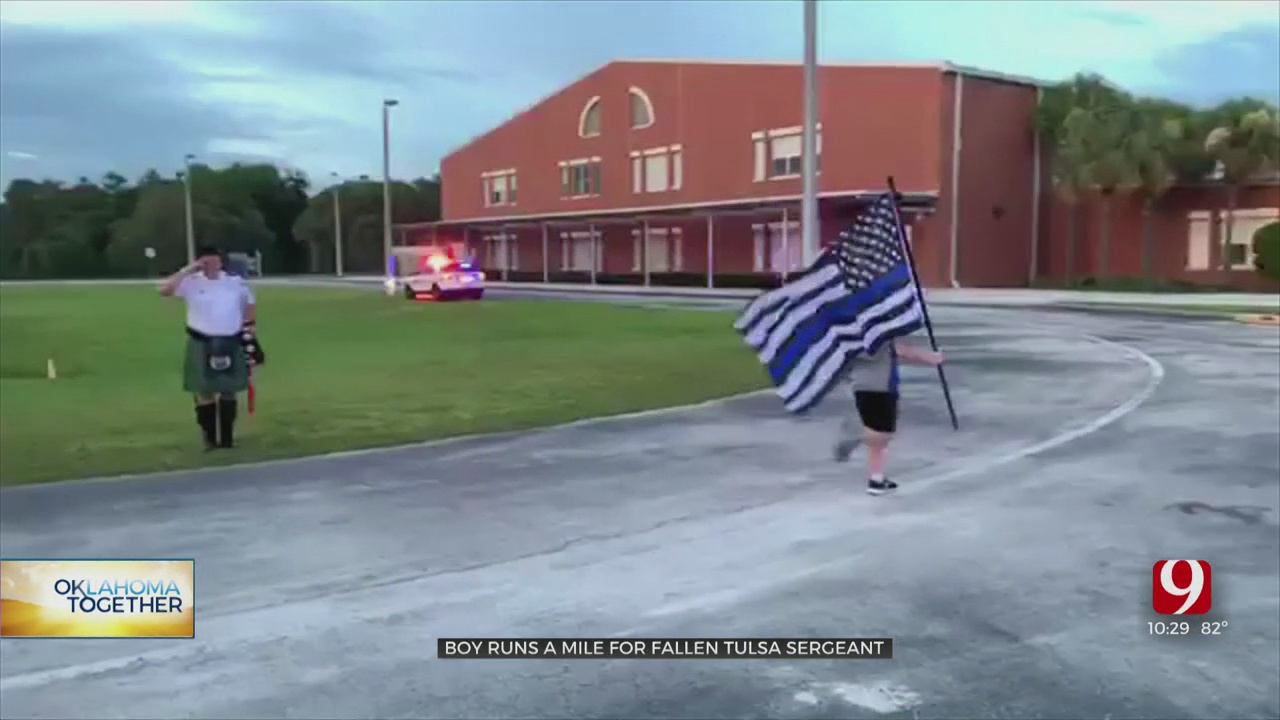 11-Year-Old Boy Runs Mile For Fallen Tulsa Officer 