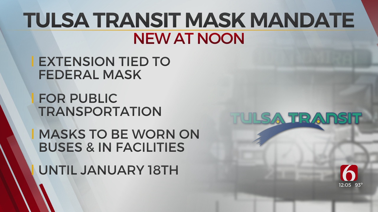 Tulsa Transit Extends Mask Mandate Through 2021