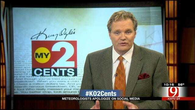 My 2 Cents: Meteorologists Apologize On Social Media