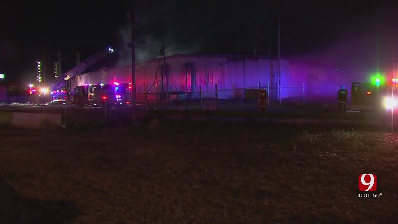 OKCFD Battles Fire At Commercial Building In SE OKC