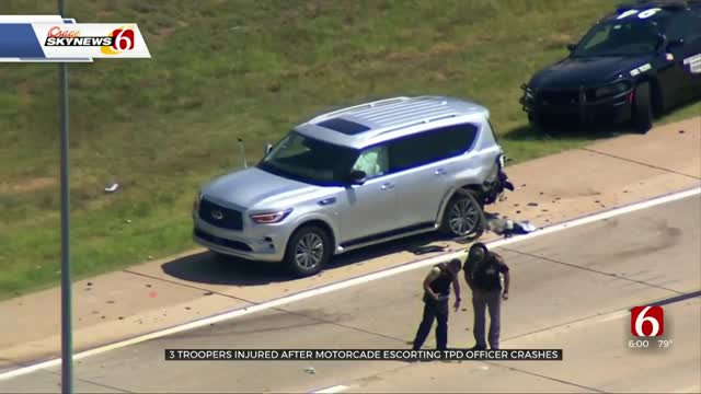 UPDATE: 3 Troopers Injured While Escorting Body Of Fallen TPD Officer