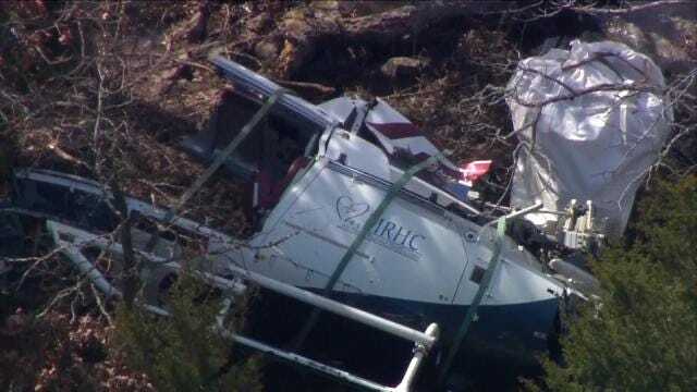 Osage SkyNews 6 HD Flies Over McIntosh County Helicopter Crash Site