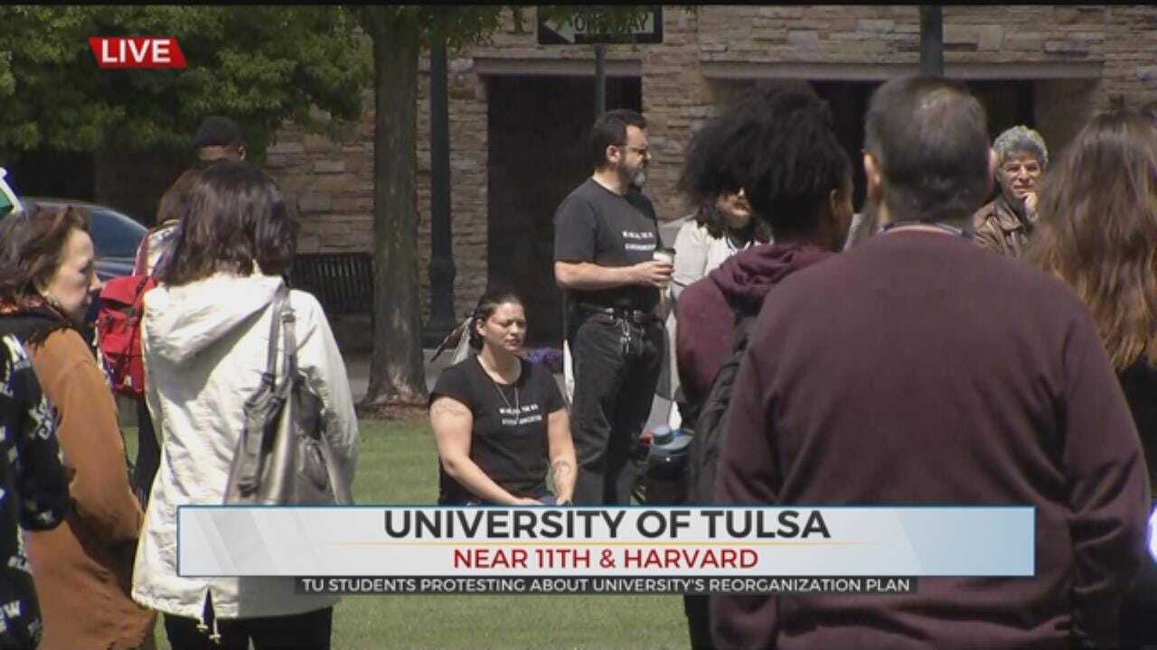 Students Protest Program Cuts University Of Tulsa