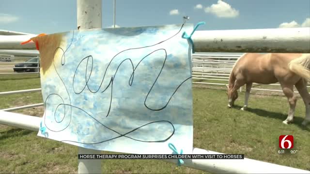 Oologah Horse Therapy Program Surprises Clients By Allowing Drive-By Visit 