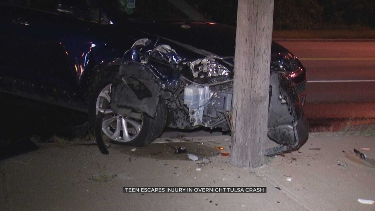 Tulsa Teen Okay After Car Crash